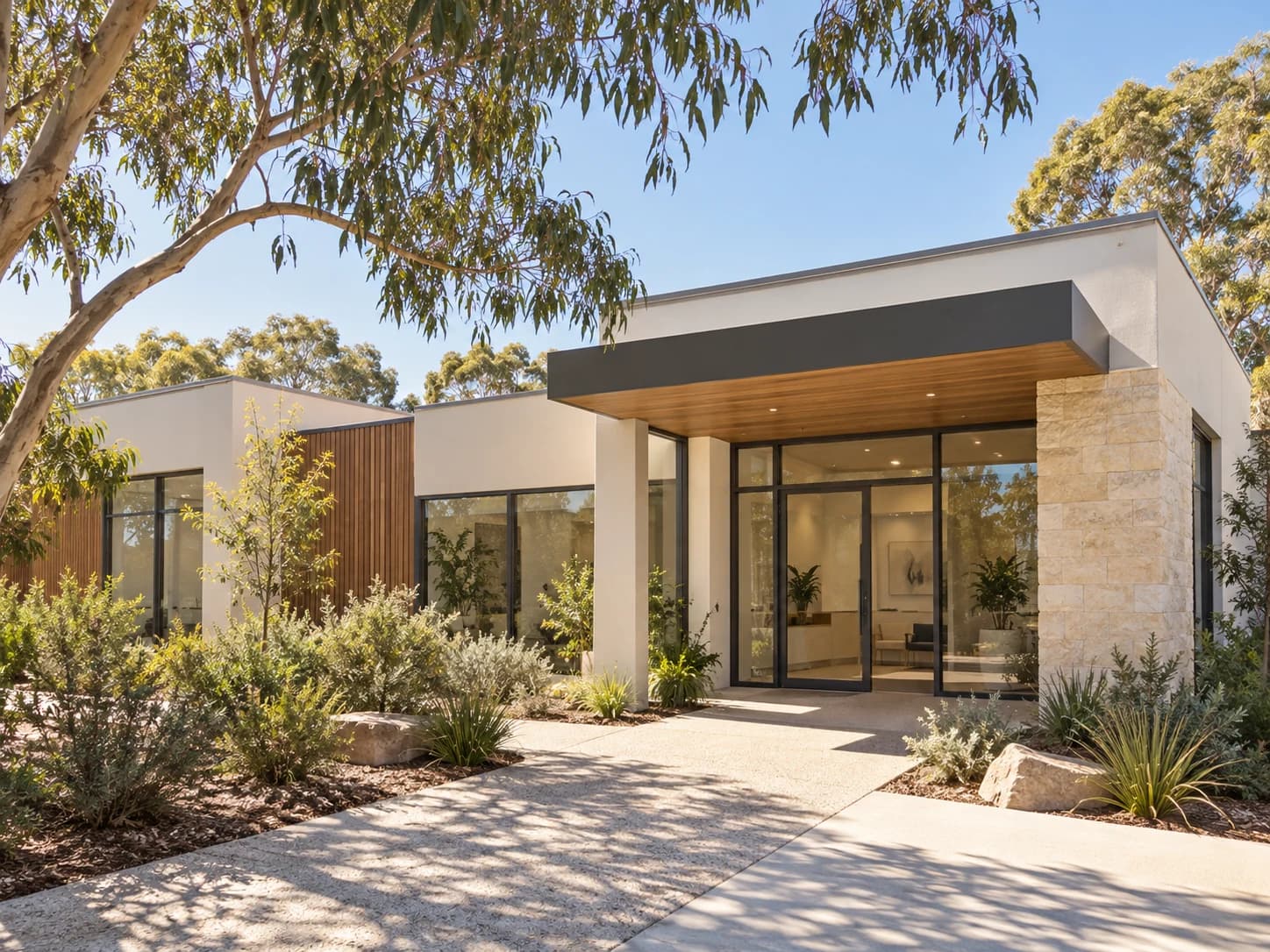 AI-generated illustrative exterior of an unbranded local Perth clinic
